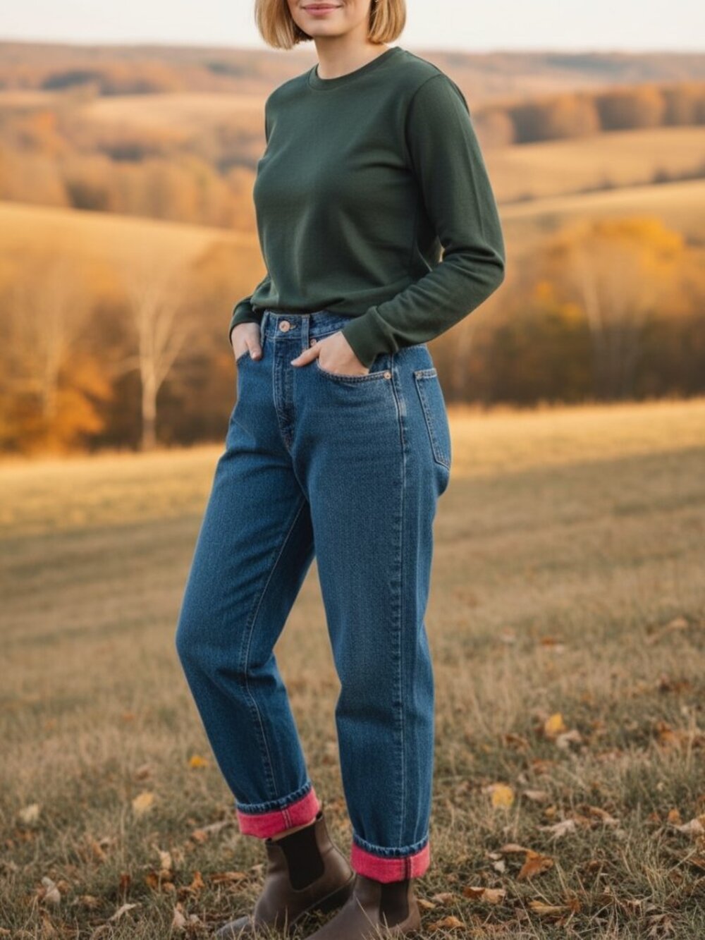 Vintage L.L. Bean Flannel Lined Double L Relaxed Fit Jeans Women's Size 10